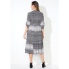 Catherines Women's Plus Size Gauze Midi Shirtdress - 3 of 4