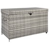 Nestfair 200gal Wicker Patio Deck Box with Lid and Wheels Gray - 2 of 4