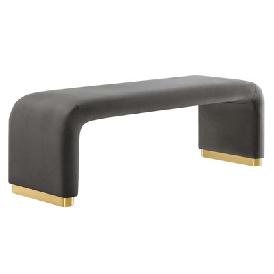 Modway Koda Performance Velvet Waterfall Long Bench