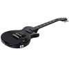 Monoprice 66 Classic V2 Black Electric Guitar with Gig Bag, Right, 6 Strings, Poplar Body, HH Pickups - Indio Series - 3 of 4