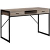 PAGED Simple Modern Computer Desk, 47" L Home Office Desk with 2 Storage Drawers and Metal Legs for Office - 2 of 4