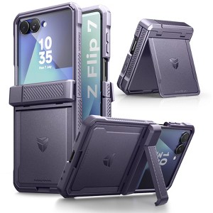 Dexnor for Samsung Galaxy Z Flip 7 Case with Dual Kickstands & Auto-Close Hinge Protection & Screen Protector - 1 of 3