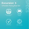 Intex Excursion 5 Person Inflatable Outdoor Fishing Raft Boat Set with 2 Aluminum Oars and Air Pump with a Intex Composite Motor Mount Kit - 4 of 4