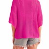 Women's Pointelle Knit Oversized Top - Shewin - 2 of 2