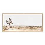 18" x 40" Sylvie Lone Joshua Tree by Amy Peterson Art Studio Framed Wall Canvas Natural - Kate & Laurel All Things Decor