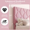 Platform Bed Frame with Upholstered Headboard, Wood Slats Support, No Box Spring Needed, Noise-Free & Easy Assembly - 2 of 4