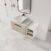 SEVOBAL Bathroom Vanities 42 Inch Modern Design Float Bathroom Vanity With Ceramic Art Sink Door for Bathroom, White, 41.5"*18.9"*23.3" - 4 of 4