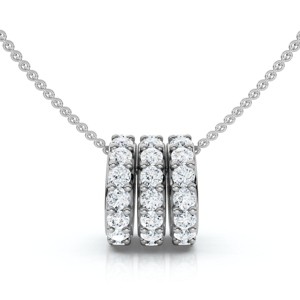 Pompeii3 1/2Ct Bernarda Diamond Pendant 14k Gold Women's Necklace Lab Created EF/VS - 1 of 4