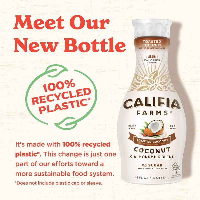 Califia Farms Toasted Coconut Almond Milk - 48 fl oz, 2 of 7