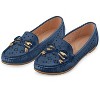 Collections Etc Lazer Cut & Bow Trim Shoes - 4 of 4