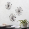 Brewster (Set of 3) Aureaus Starburst Metal Wall Arts: Iron Construction, Modern Decor, 3D Sculptures, Keyhole Mounting - 3 of 4