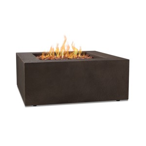 Baltic Square Natural Gas Fire Table - Brown - Real Flame - 1 of 4