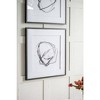 A&B Home 31.5"x31.5" Set of 2 Abstract Watercolor Print Wall Arts Black: Modern Mixed Media, Includes Mounting Hardware - 2 of 4