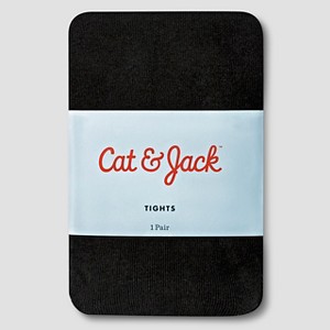 Baby Girls' Solid Opaque Tights Cat & Jack™ - Black - 1 of 2