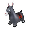 BounceZiez Inflatable Bouncy Ride On Hopper W/ Pump - Gray Horse - 2 of 4