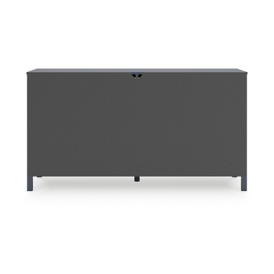 Navy Blue Transitional Six Drawer Dresser with Levelers