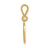 Black Bow Jewelry 14k Yellow Gold, Ashley Collection, Textured Initial O Pendant - 2 of 4