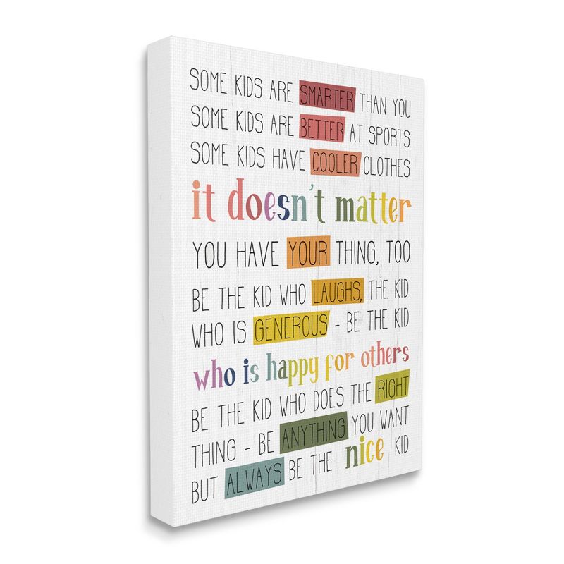Stupell Industries Be the Nice Kid Sentiments Rainbow Text Pop, 1 of 5