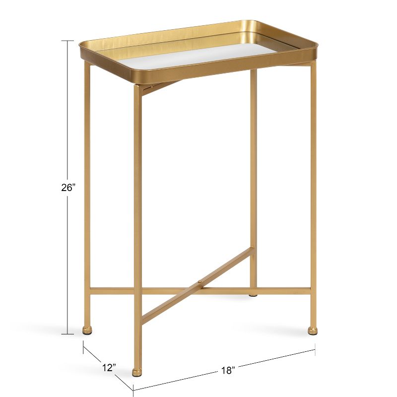 Kate and Laurel Celia Metal Tray Accent Table, 2 of 8
