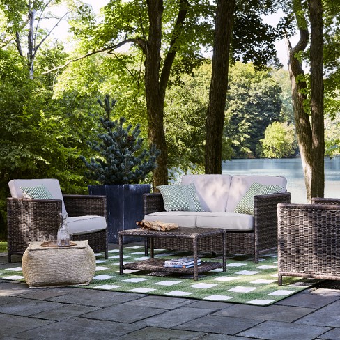 Monroe 4pc Patio Conversation Set, Target Threshold Outdoor Furniture