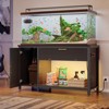 Bestier  Fish Tank Stand Wood Aquarium Stand with Storage Cabinet & Power Outlets LED Light, 660lbs Capacity, Black - 2 of 4