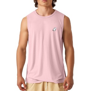 Dalix Ghost Embroidered Muscle Tank Cotton Soft Summer Mens - 1 of 4