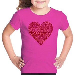 LA Pop Art Love Yourself - Girl's Word Art T-Shirt - 1 of 4