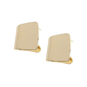 SOHI Women's California Gold Folded Square Stud Earrings - 1 of 4