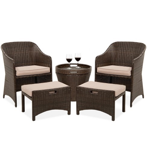 Beautiful Outdoor Patio Wicker Furniture Deep Seating 5 pc set