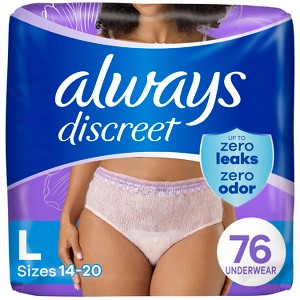 Always Discreet Adult Postpartum Incontinence Underwear for Women - Maximum Protection - 1 of 4