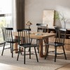HOMCOM Windsor Dining Chairs Set, Farmhouse Wooden Kitchen Chairs with Rubber Wood Frame, Spindle Back for Dining Room, Living Room - 2 of 4