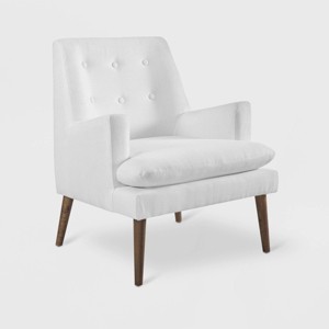 Leisure Upholstered Lounge Chair White - Modway: Mid-Century Modern, Bedroom Accent, High-Density Foam - 1 of 4