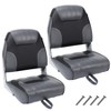2-Pack Low Back Boat Seats - Padded Folding Fishing Chairs, Weatherproof for Cruises & Speedboats - 2 of 4