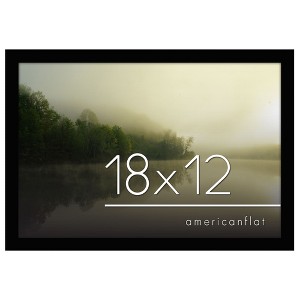 Americanflat 18x12 Picture Frame with Shatter-Resistant Glass, Gallery Style Frame with Engineered Wood, Signature Collection, Black - 1 of 4