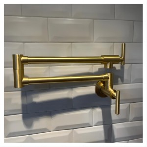 Wall-Mounted Pot Filler Faucet with Dual Swing Joints and Lustrous Finish - 1 of 4