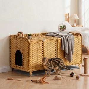 best cat litter box design Premium Top Entry Cat Litter Box PRCL-SQ, White  IRIS USA