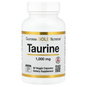 California Gold Nutrition Taurine, 1,000 mg, 60 Veggie Capsules - 1 of 4