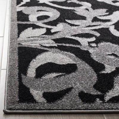 Gray 6' x 9' Stain-Resistant Synthetic Rectangular Rug