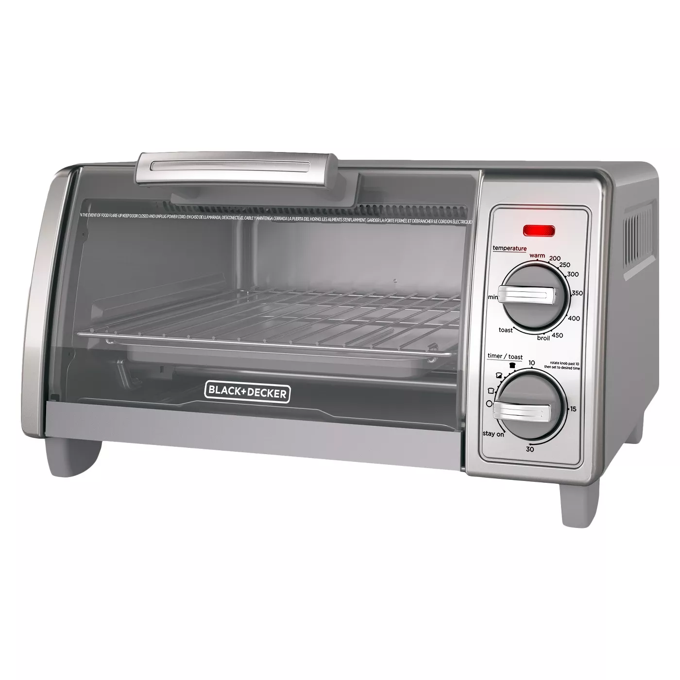 BLACK+DECKER 4 Slice Toaster Oven Stainless Steel TO1700SG - image 1 of 6