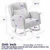 Racxily Teddy Fabric Rocking Chair, Upholstered Glider Rocker Chairs With Packet&Wood Legs, Soft Back Accent Armchair - 4 of 4