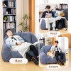 Hooseng 38" Giant Bean Bag Chair for Adults, High-Density Foam Stuffed Corduory Bean Bag Sofa with Handle for Adults Reading, Gaming - 4 of 4