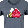 Women's Peanuts Be My Valentine Graphic T-shirt Dress - Heather Blue - Large - 2 of 4
