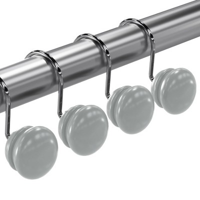Creative Scents Set of 12 Sturdy Decorative Shower Curtain Hooks for Bathroom Shower Curtain