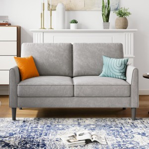 58" W Loveseat Sofa Couch for Living Room,Bedroom,Apartment and Small Space,Easy Assembly - 1 of 4
