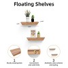 AZL1 Life Concept Bookshelf Floating Wall Shelf Wall Mounted Wood Shelves Hanging Wall Decor Home Room Coffee Shop, Beige, 11.81"*3.94"*1.26" - 3 of 4