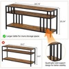 58" TV Stand for Television up to 75 Inch, Entertainment Center with 4-Tier Open Shelves, TV Media Console Table Quadruple-Tube Support - 2 of 4