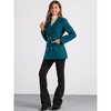 INSPIRE CHIC Women's Double Breasted Work Office Elegant Winter Notched Collar Coat - 3 of 4