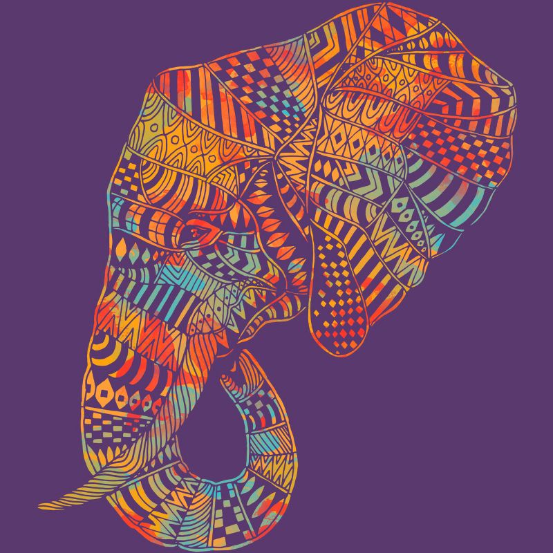 Men's Design By Humans Elephant (Majestic) By kase T-Shirt, 2 of 4