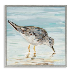 Stupell Industries Sandpiper on Shallow Beach Coast Framed Giclee Art - 1 of 4