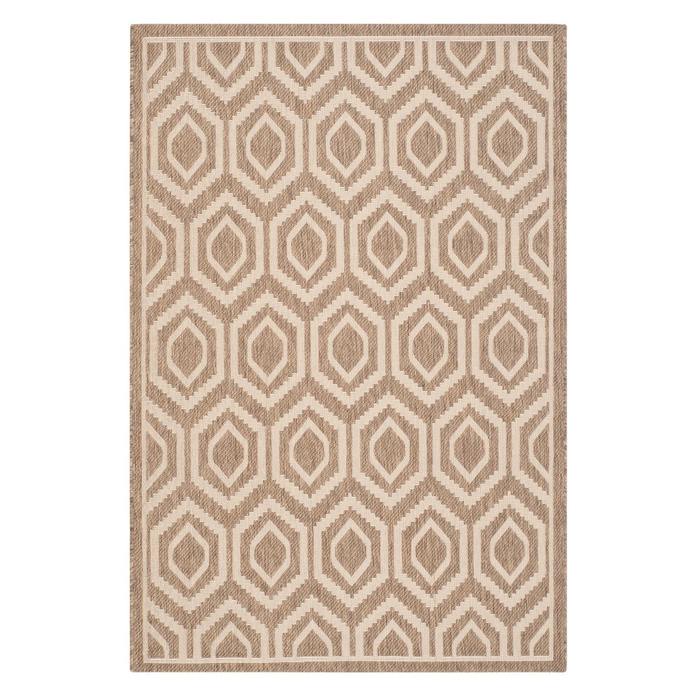 4' x 5'7in Biarritz Outdoor Rug Brown/Bone - Safavieh